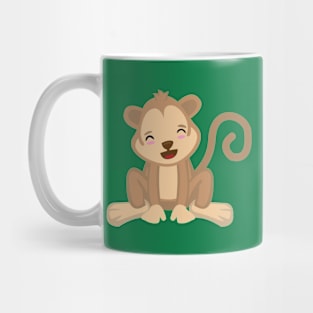 Cute Kawaii Monkey Design for Kids Mug